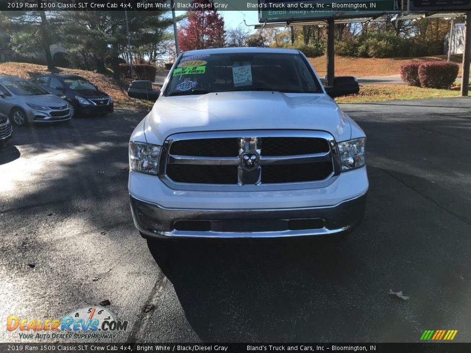 2019 Ram 1500 Classic SLT Crew Cab 4x4 Bright White / Black/Diesel Gray Photo #3