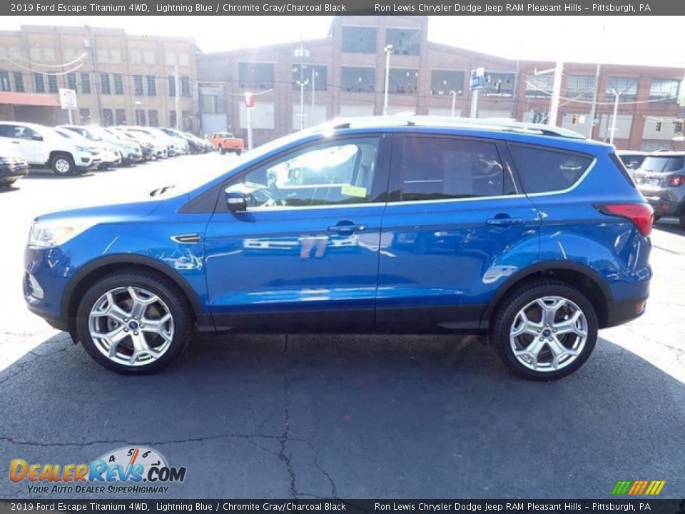 2019 Ford Escape Titanium 4WD Lightning Blue / Chromite Gray/Charcoal Black Photo #5