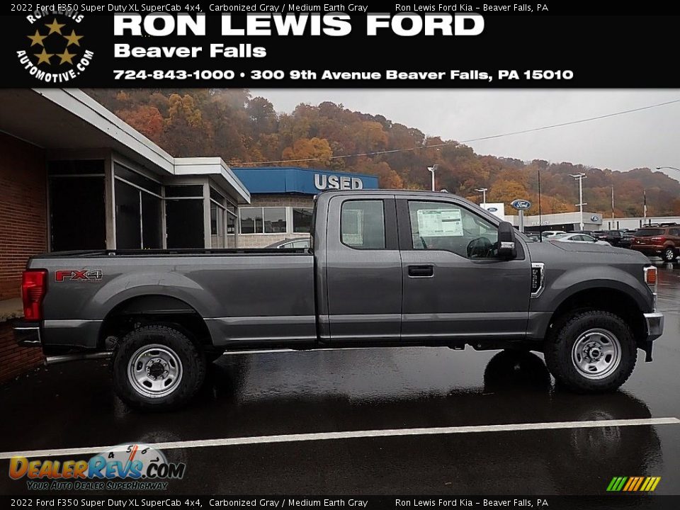 2022 Ford F350 Super Duty XL SuperCab 4x4 Carbonized Gray / Medium Earth Gray Photo #1
