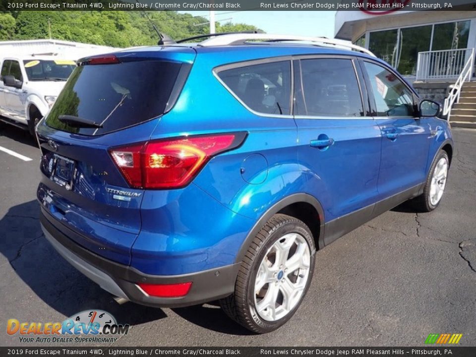 2019 Ford Escape Titanium 4WD Lightning Blue / Chromite Gray/Charcoal Black Photo #8