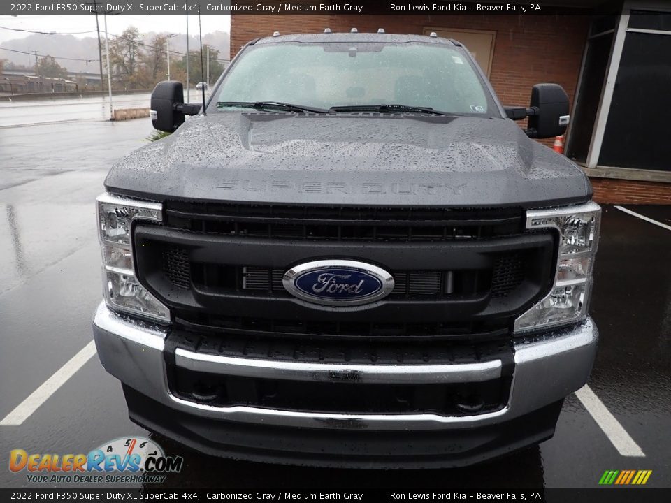 2022 Ford F350 Super Duty XL SuperCab 4x4 Carbonized Gray / Medium Earth Gray Photo #3