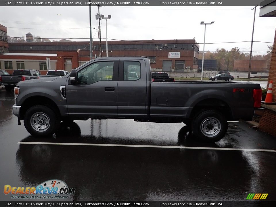 2022 Ford F350 Super Duty XL SuperCab 4x4 Carbonized Gray / Medium Earth Gray Photo #5