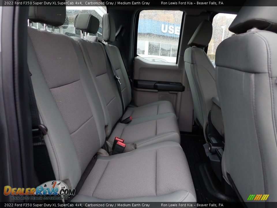 2022 Ford F350 Super Duty XL SuperCab 4x4 Carbonized Gray / Medium Earth Gray Photo #12