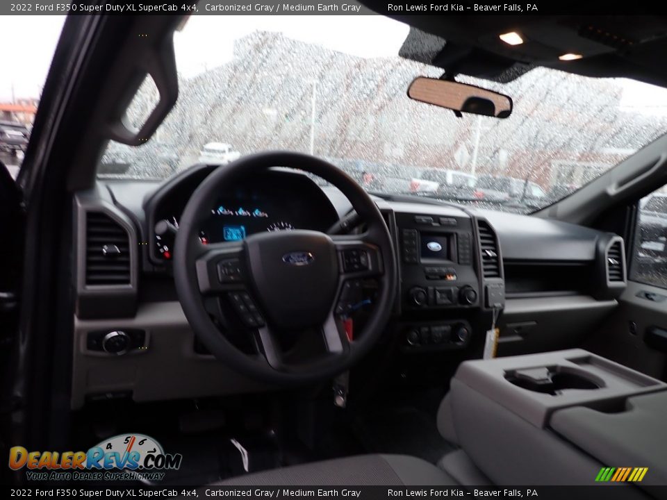 2022 Ford F350 Super Duty XL SuperCab 4x4 Carbonized Gray / Medium Earth Gray Photo #14