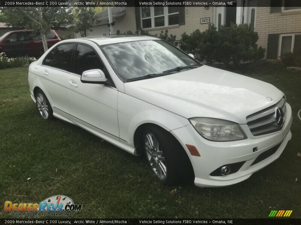 2009 Mercedes-Benz C 300 Luxury Arctic White / Almond/Mocha Photo #1