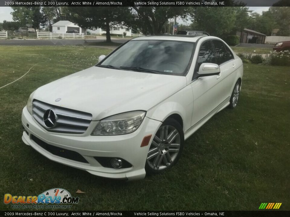 2009 Mercedes-Benz C 300 Luxury Arctic White / Almond/Mocha Photo #2