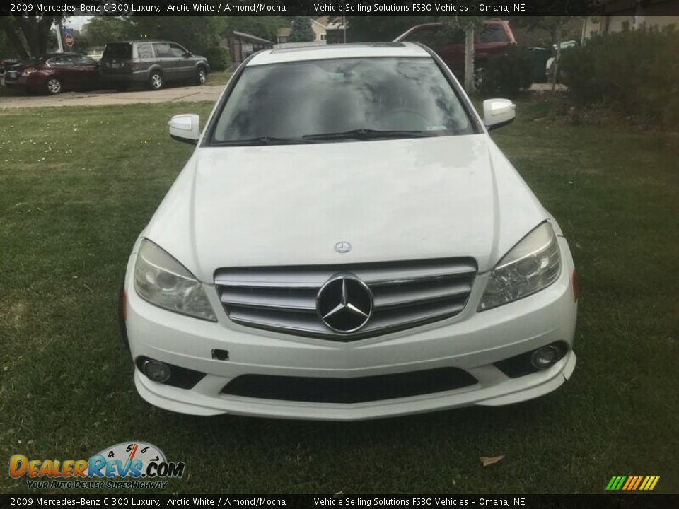 2009 Mercedes-Benz C 300 Luxury Arctic White / Almond/Mocha Photo #3