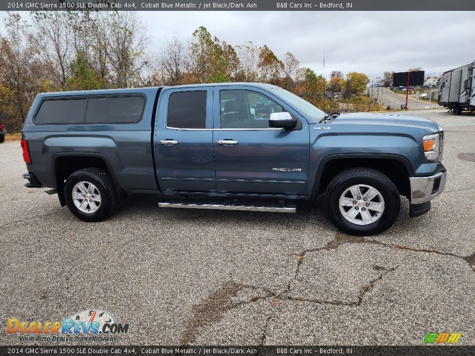 2014 GMC Sierra 1500 SLE Double Cab 4x4 Cobalt Blue Metallic / Jet Black/Dark Ash Photo #4