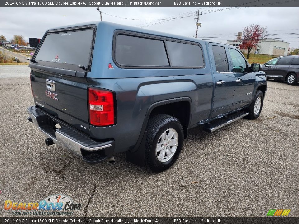 2014 GMC Sierra 1500 SLE Double Cab 4x4 Cobalt Blue Metallic / Jet Black/Dark Ash Photo #5