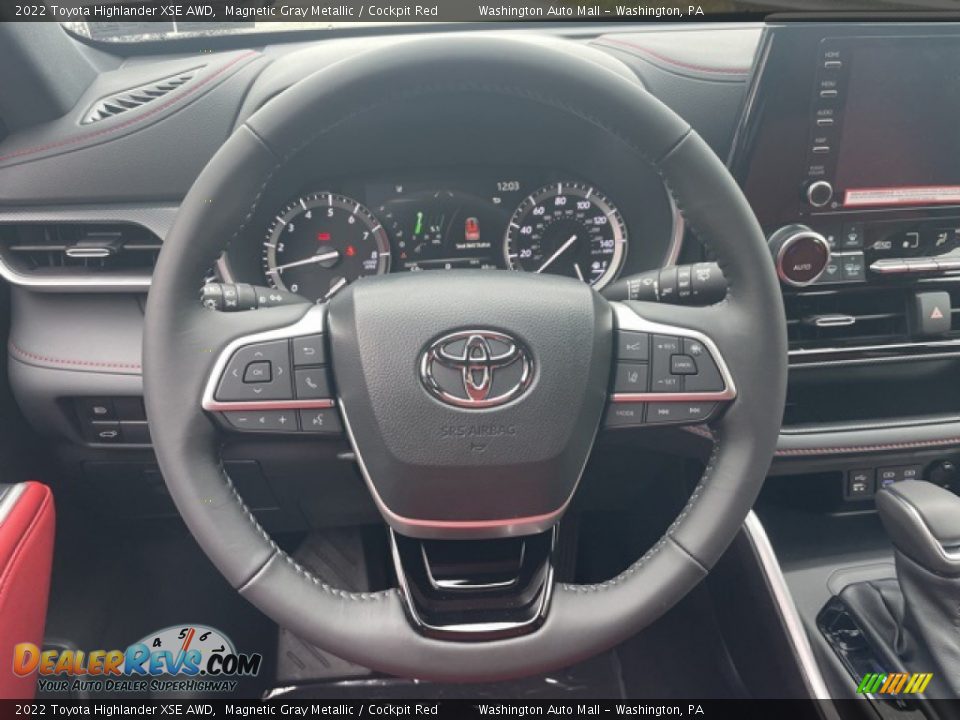 2022 Toyota Highlander XSE AWD Steering Wheel Photo #13