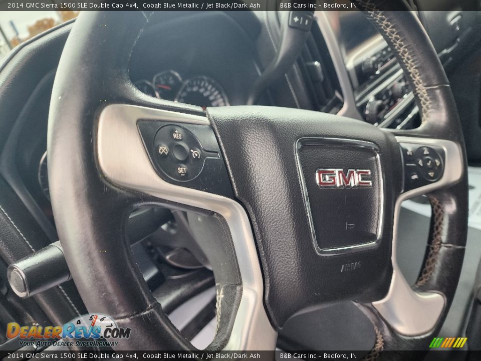 2014 GMC Sierra 1500 SLE Double Cab 4x4 Cobalt Blue Metallic / Jet Black/Dark Ash Photo #12