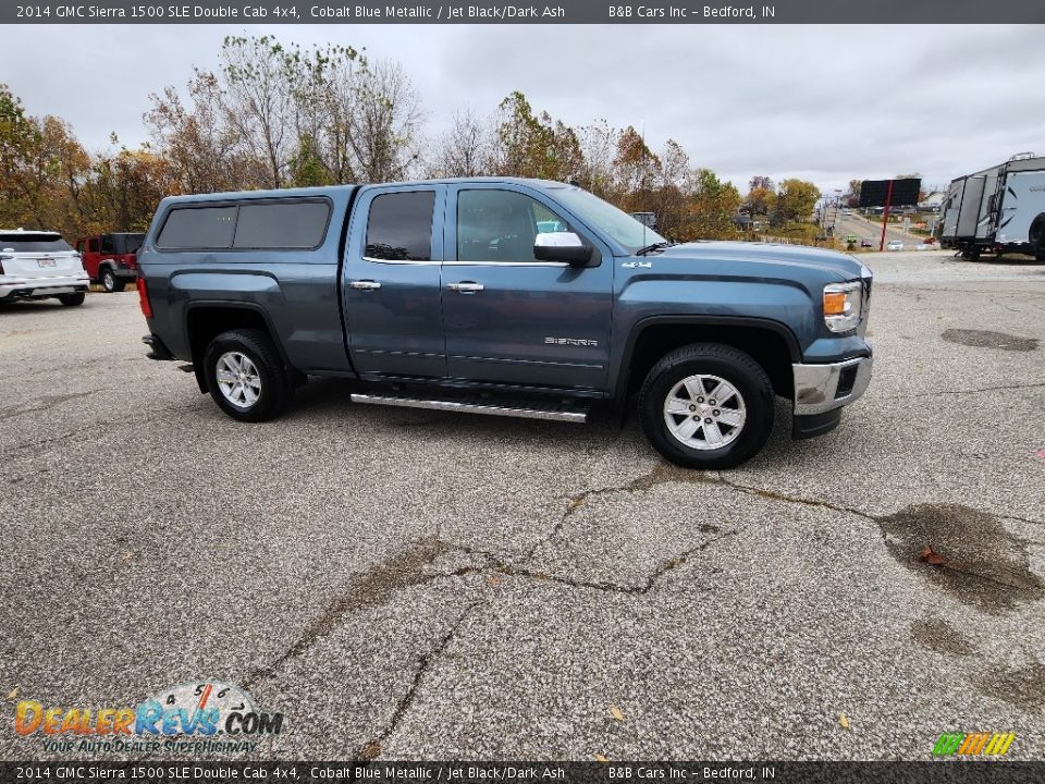 2014 GMC Sierra 1500 SLE Double Cab 4x4 Cobalt Blue Metallic / Jet Black/Dark Ash Photo #23