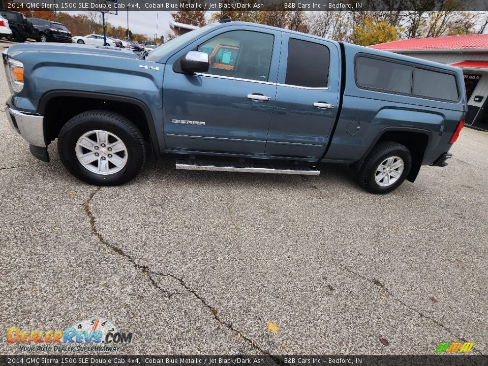 2014 GMC Sierra 1500 SLE Double Cab 4x4 Cobalt Blue Metallic / Jet Black/Dark Ash Photo #25