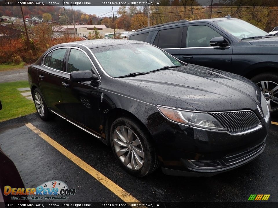 2016 Lincoln MKS AWD Shadow Black / Light Dune Photo #3