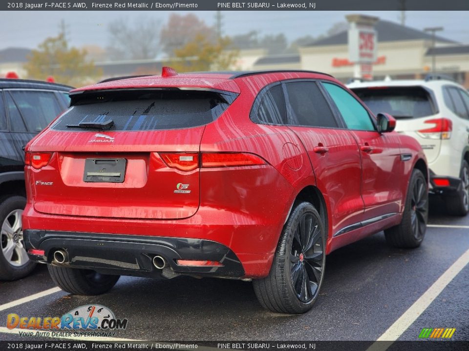 2018 Jaguar F-PACE S AWD Firenze Red Metallic / Ebony/Pimento Photo #5