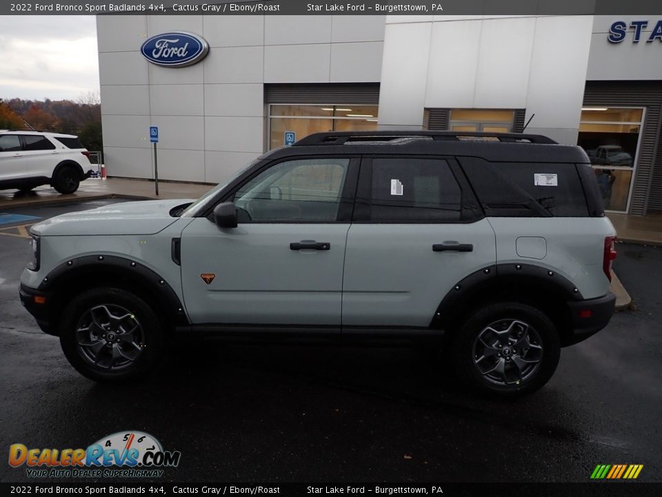 2022 Ford Bronco Sport Badlands 4x4 Cactus Gray / Ebony/Roast Photo #2