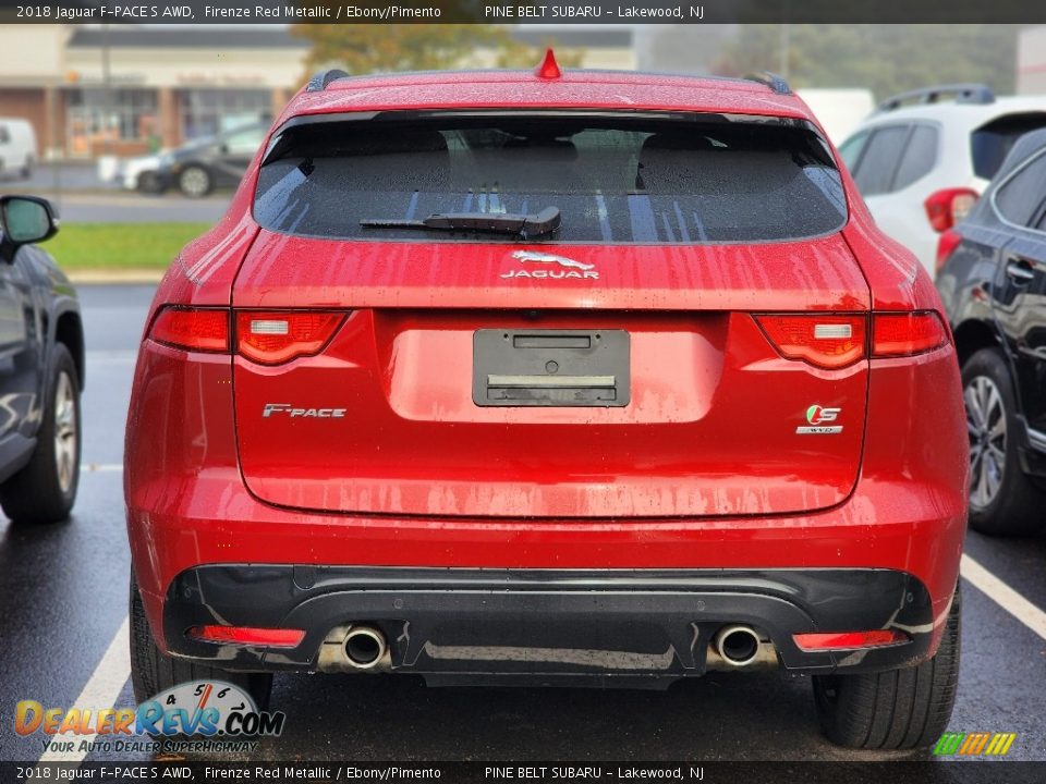 2018 Jaguar F-PACE S AWD Firenze Red Metallic / Ebony/Pimento Photo #6