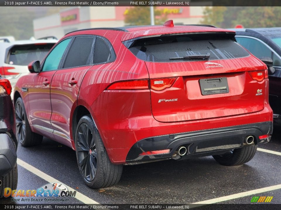 2018 Jaguar F-PACE S AWD Firenze Red Metallic / Ebony/Pimento Photo #7