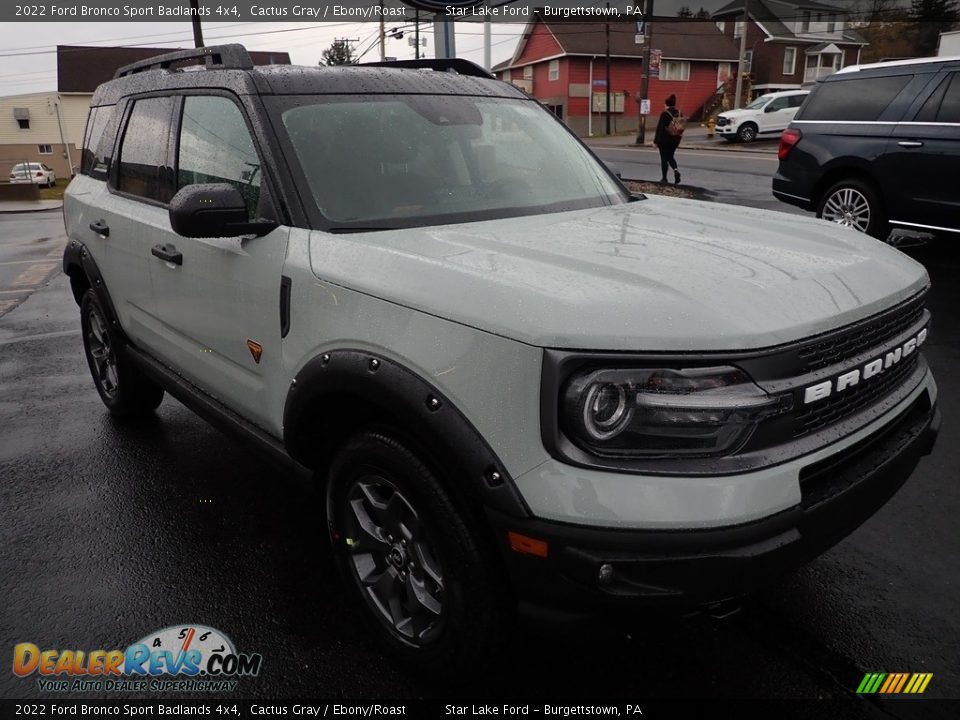 2022 Ford Bronco Sport Badlands 4x4 Cactus Gray / Ebony/Roast Photo #7