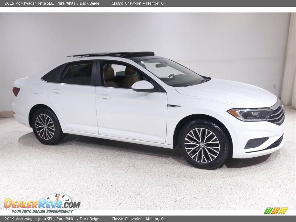 Pure White 2019 Volkswagen Jetta SEL Photo #1