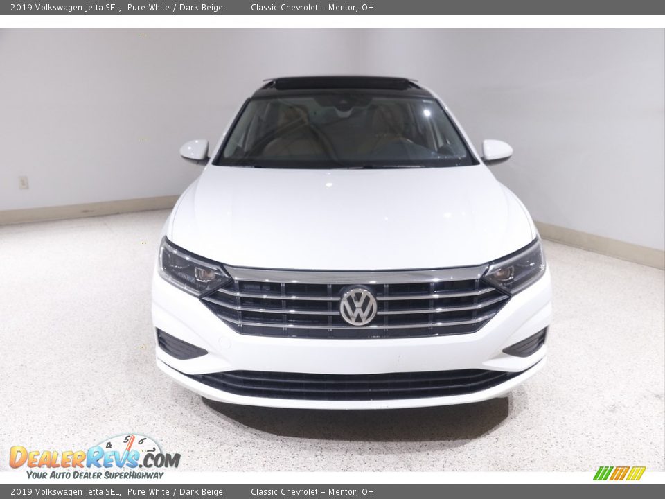 2019 Volkswagen Jetta SEL Pure White / Dark Beige Photo #2