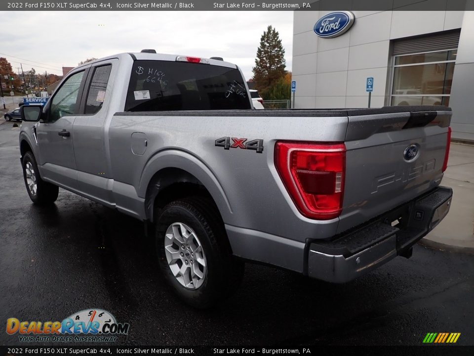 2022 Ford F150 XLT SuperCab 4x4 Iconic Silver Metallic / Black Photo #3