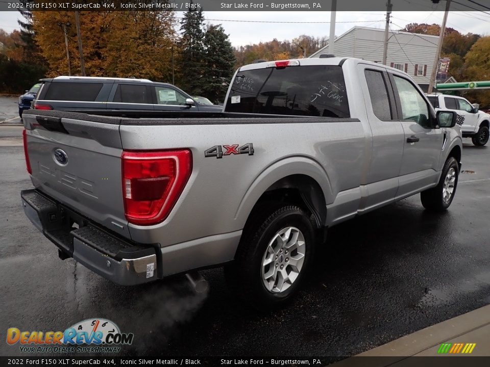 2022 Ford F150 XLT SuperCab 4x4 Iconic Silver Metallic / Black Photo #5