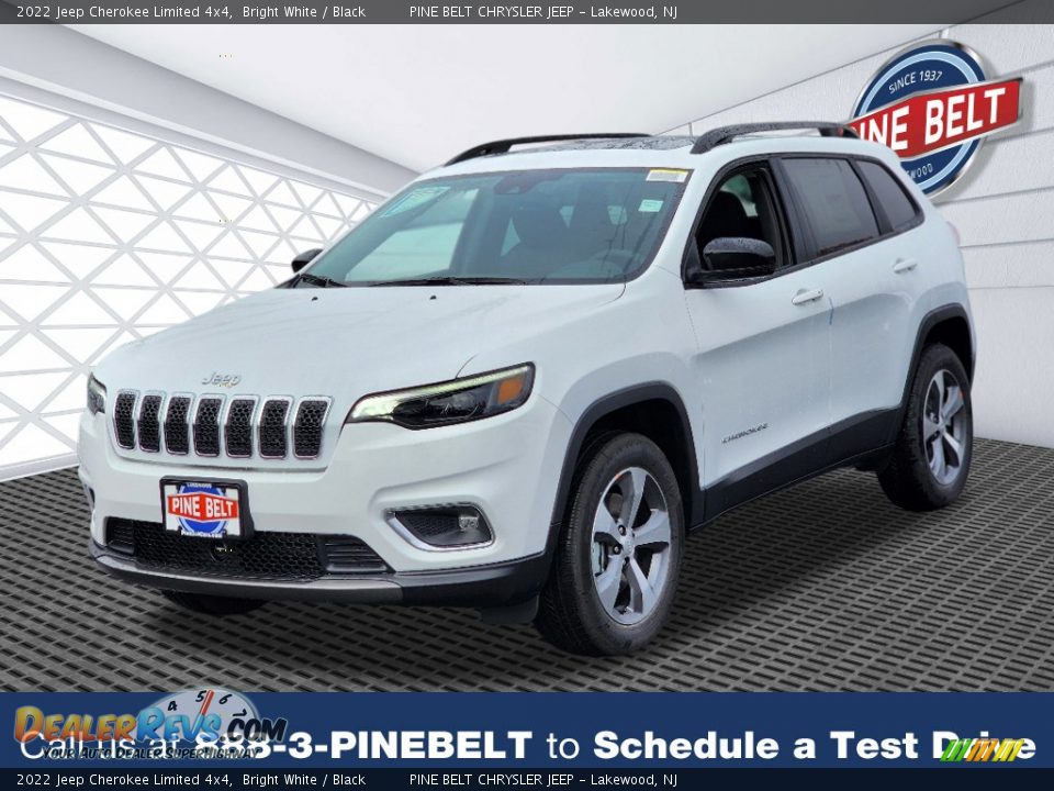 2022 Jeep Cherokee Limited 4x4 Bright White / Black Photo #1