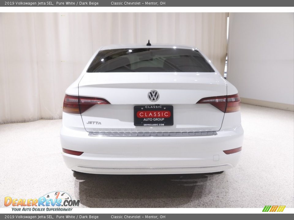 2019 Volkswagen Jetta SEL Pure White / Dark Beige Photo #19