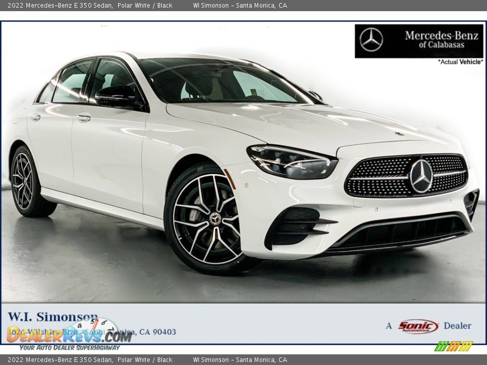 2022 Mercedes-Benz E 350 Sedan Polar White / Black Photo #1