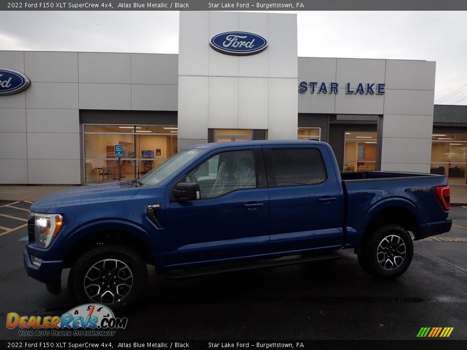 2022 Ford F150 XLT SuperCrew 4x4 Atlas Blue Metallic / Black Photo #1