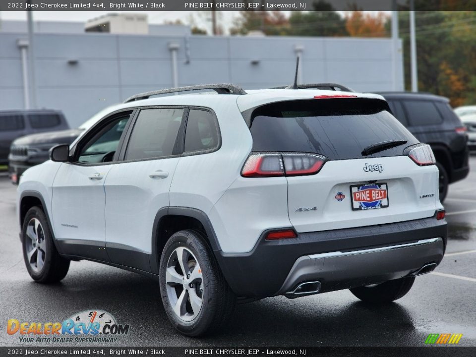 2022 Jeep Cherokee Limited 4x4 Bright White / Black Photo #4