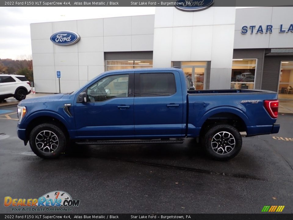 2022 Ford F150 XLT SuperCrew 4x4 Atlas Blue Metallic / Black Photo #2