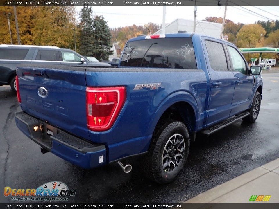 2022 Ford F150 XLT SuperCrew 4x4 Atlas Blue Metallic / Black Photo #5