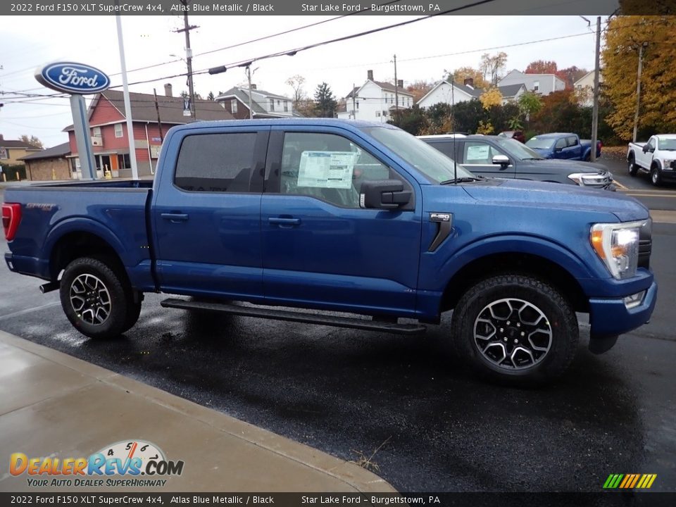 2022 Ford F150 XLT SuperCrew 4x4 Atlas Blue Metallic / Black Photo #6