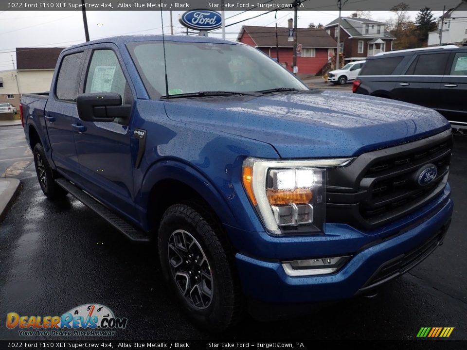 2022 Ford F150 XLT SuperCrew 4x4 Atlas Blue Metallic / Black Photo #7