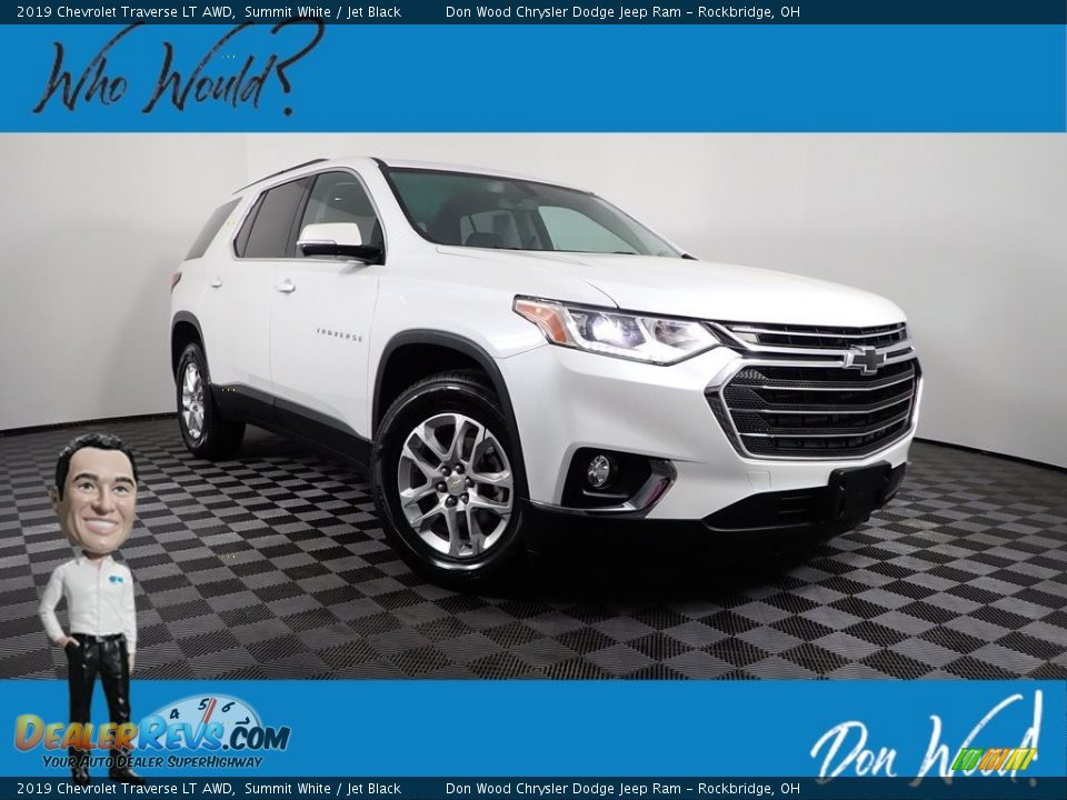 2019 Chevrolet Traverse LT AWD Summit White / Jet Black Photo #1