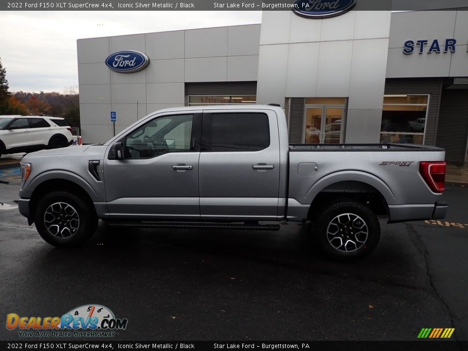 2022 Ford F150 XLT SuperCrew 4x4 Iconic Silver Metallic / Black Photo #2