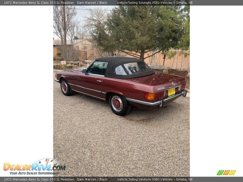 1972 Mercedes-Benz SL Class 350 SL Roadster Dark Maroon / Black Photo #4