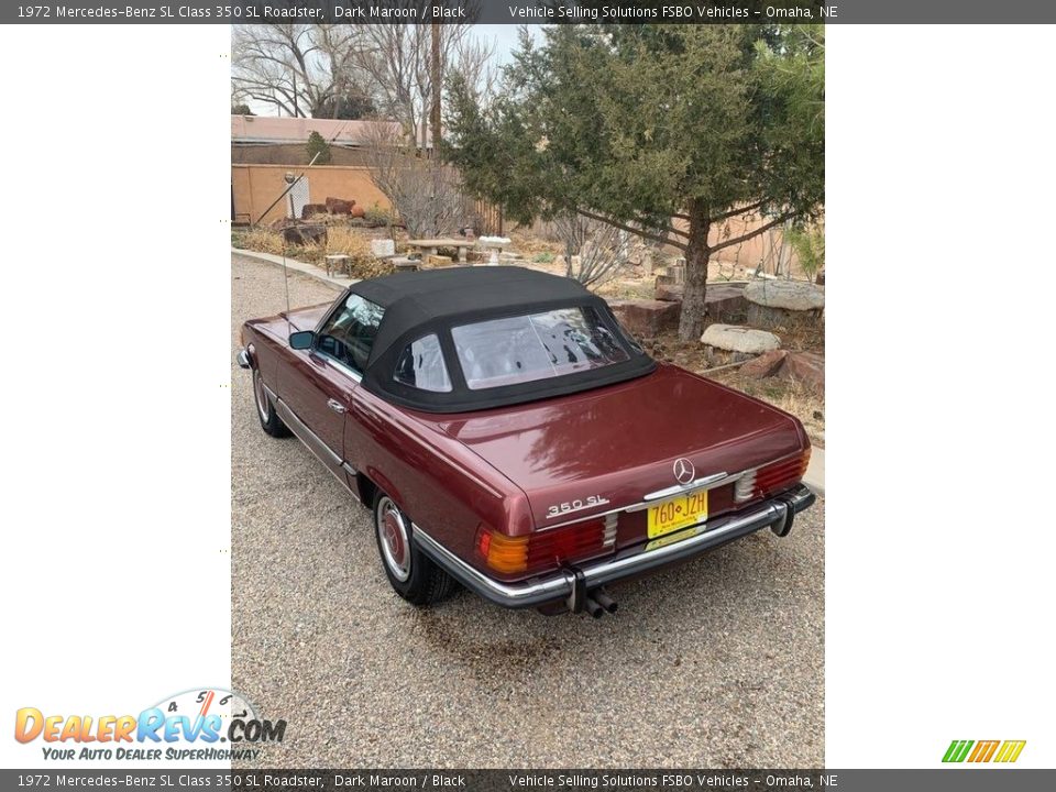 1972 Mercedes-Benz SL Class 350 SL Roadster Dark Maroon / Black Photo #8