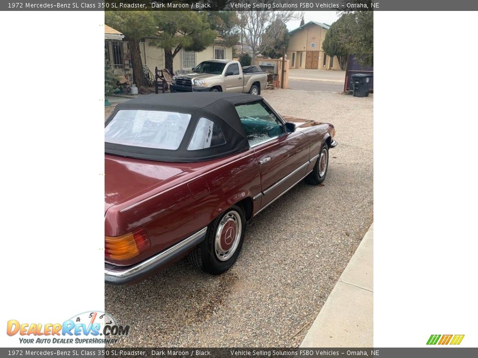 1972 Mercedes-Benz SL Class 350 SL Roadster Dark Maroon / Black Photo #9