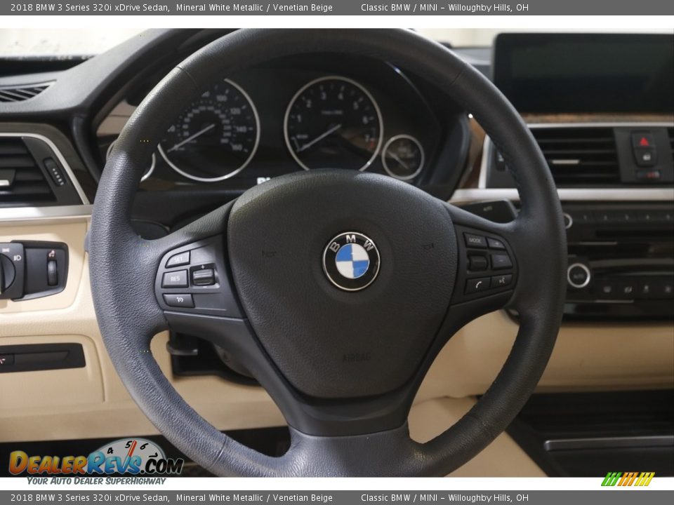 2018 BMW 3 Series 320i xDrive Sedan Mineral White Metallic / Venetian Beige Photo #7