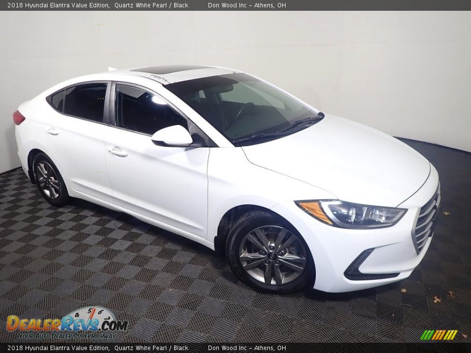 2018 Hyundai Elantra Value Edition Quartz White Pearl / Black Photo #4