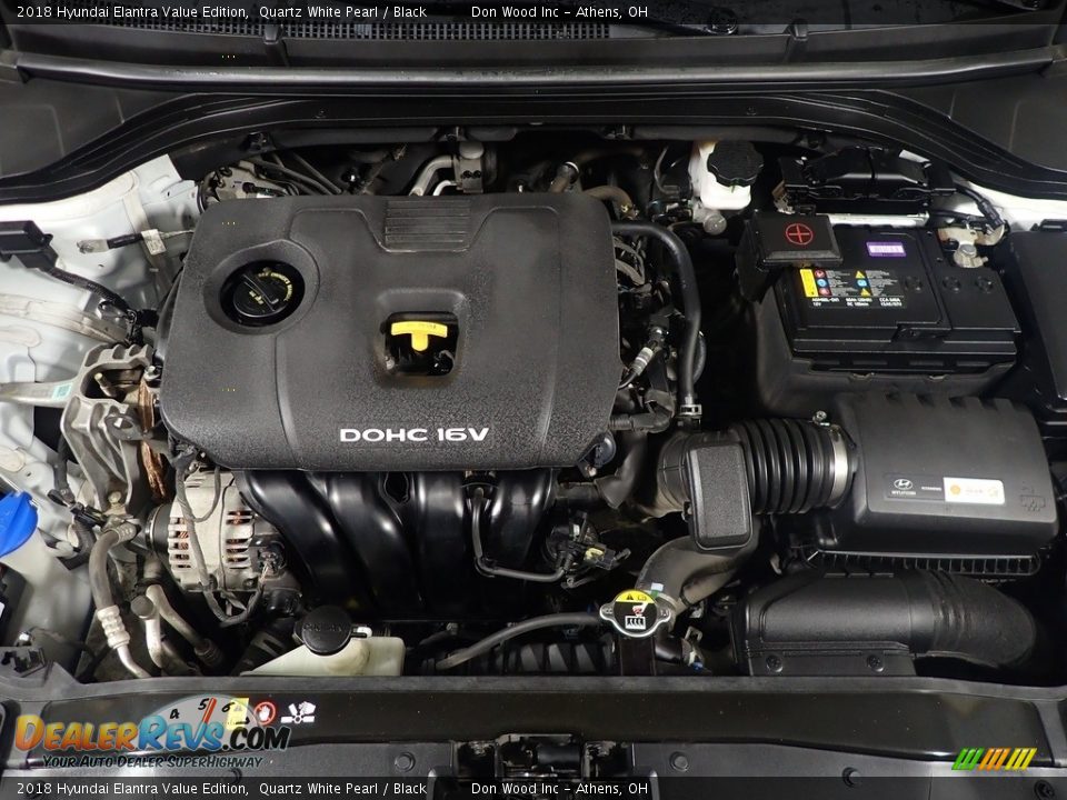 2018 Hyundai Elantra Value Edition Quartz White Pearl / Black Photo #7