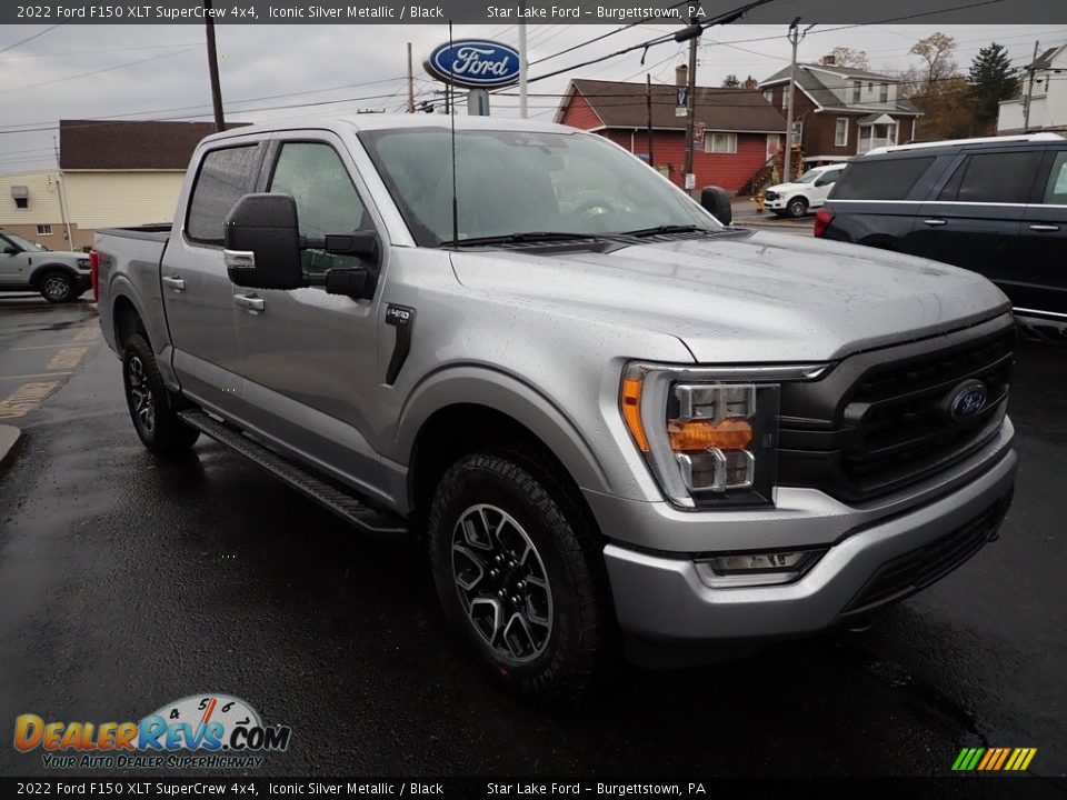 2022 Ford F150 XLT SuperCrew 4x4 Iconic Silver Metallic / Black Photo #7