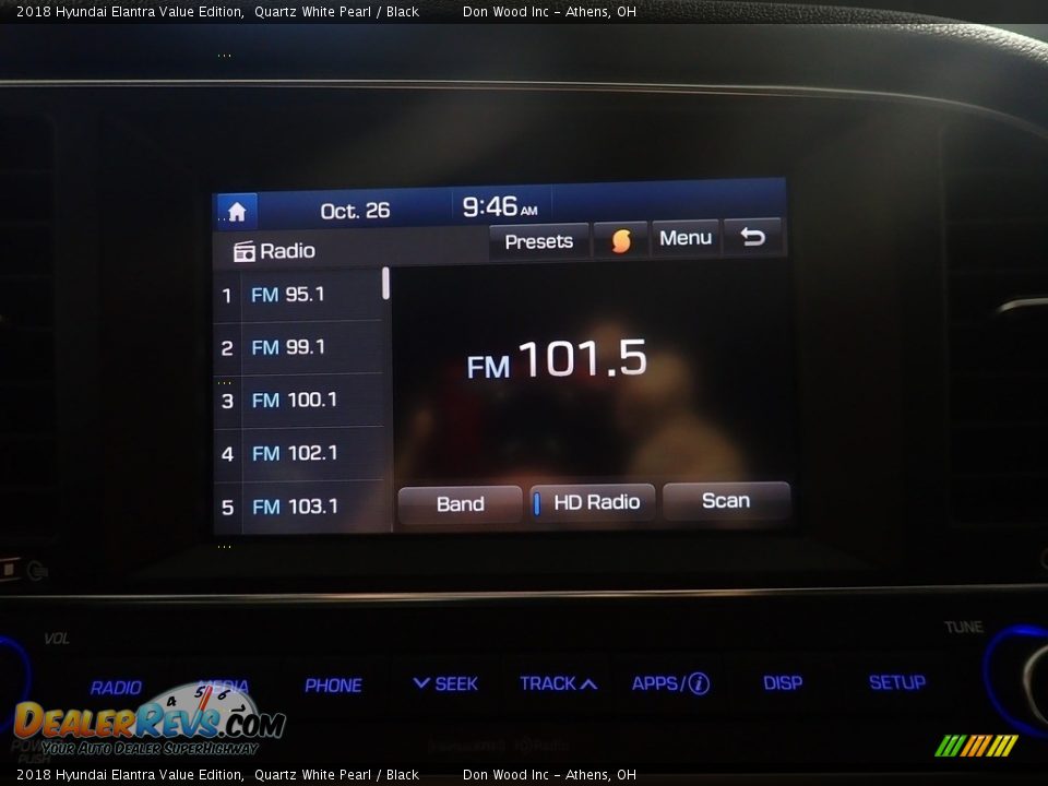 2018 Hyundai Elantra Value Edition Quartz White Pearl / Black Photo #23