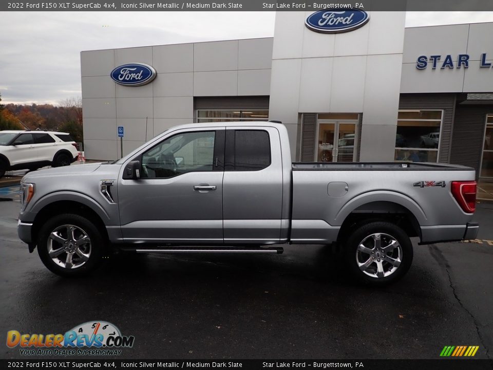 2022 Ford F150 XLT SuperCab 4x4 Iconic Silver Metallic / Medium Dark Slate Photo #2