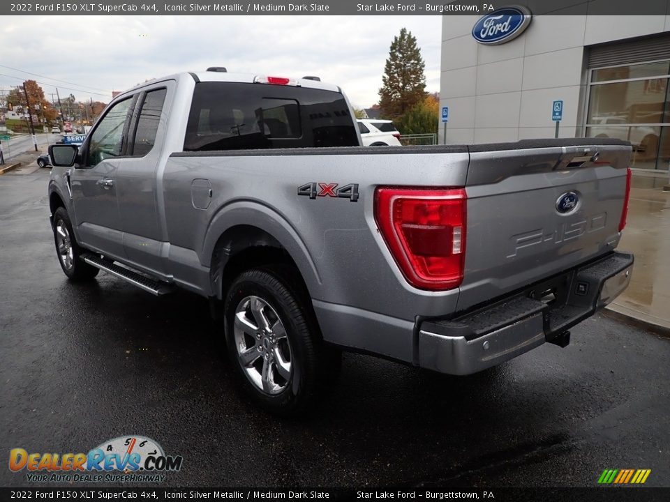 2022 Ford F150 XLT SuperCab 4x4 Iconic Silver Metallic / Medium Dark Slate Photo #3