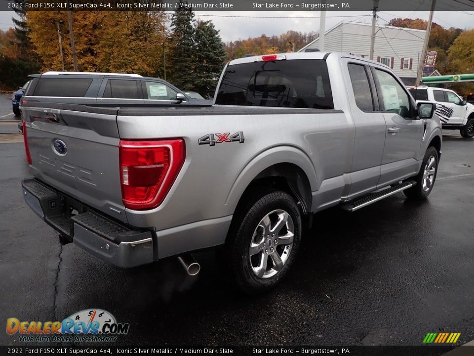 2022 Ford F150 XLT SuperCab 4x4 Iconic Silver Metallic / Medium Dark Slate Photo #5