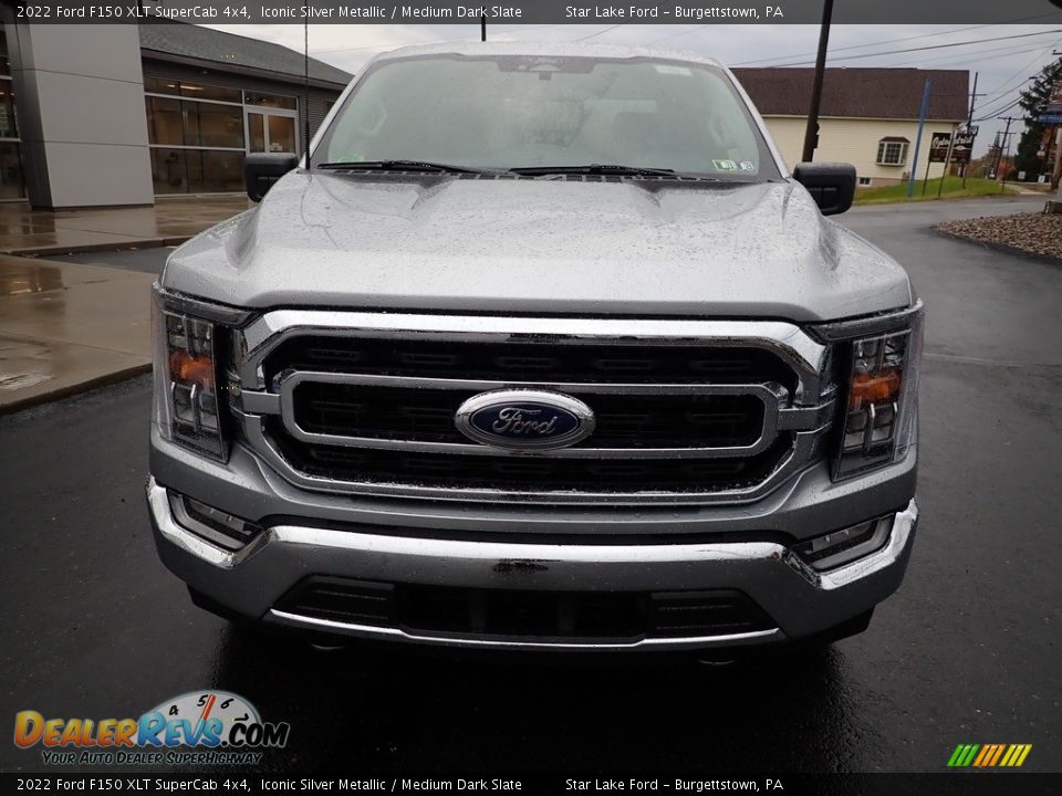 2022 Ford F150 XLT SuperCab 4x4 Iconic Silver Metallic / Medium Dark Slate Photo #8